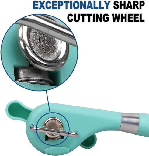PAKITNER- Cut safe can opener, Manual can opener smooth edge - handheld Side cut can opener, Ergonomic Smooth Edge, Food Grade Stainless Steel Cut...
