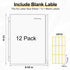 KTRIO Zipper Binder Pocket Letter Size 12 Pack, 3 Holes Zipper Binder Folder for 3 Ring Binder Insert, Clear PVC Loose Leaf Pouch 8-1/2"x 11 Docum...