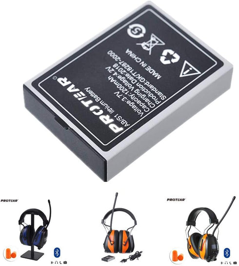 Lithium Battery Replacement,Rechargeable Battery,Suitable for Our Rechargeable Bluetooth Headphones Noise Reduction Ear Earmuffs...