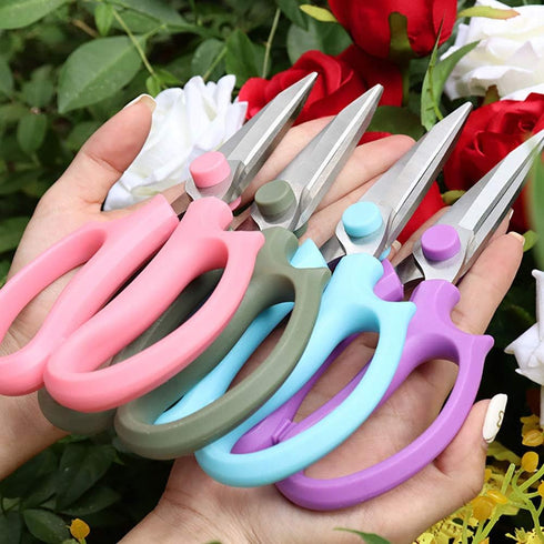 Leize Garden Flower Scissors, Premium Thickened Stainless Steel Floral Shears, Strong Pruner for Flowers, Branches and Leaves...