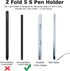 for Samsung Galaxy Z Fold 5 S Pen & Pen Holder, Slim Lightweight PC Z Fold 5 S Pen Holder New Stylus High Sensitive & Precision Silicone Tip Capac...