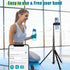 Phone Tripod, 63-inch Selfie Stick Tripod Compatible with iPhone/Camera/GoPro/Webcam, Lightweight Travel Phone Tripod with Phone Holder Mount/Wire...