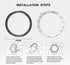 Bands Compatible with Samsung Galaxy Watch 4 Classic (46mm), 20mm Luxury Rhinestone Diamond Metal Steel Bracelet with Watch Face Bezel Ring Case C...