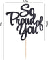 PALASASA So Proud of You Cake Topper - Congrats Grad, Done, Congratulations, Graduation Party Decorations (black)...