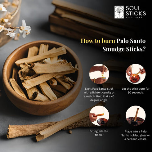Ancient VEDA Peruvian Palo Santo Sticks 12 Pack with Smudge Guide – High Resin Content, Sweet Scent Holy Wood for Smudging, Meditation, Energy Cle...