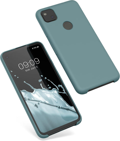 kwmobile Case Compatible with Google Pixel 4a Case - TPU Silicone Phone Cover with Soft Finish - Arctic Night...