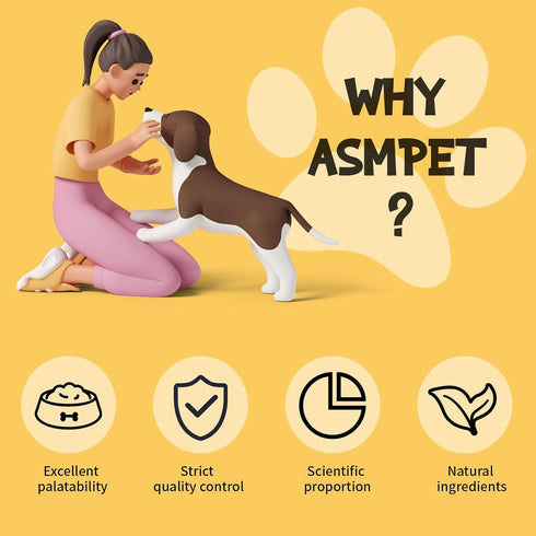 ASMPET Dog Triple-Flavor Treat Twists Stick, Non-rawhide Chicken Chews w/Fish & Duck, Nutritious All Natural Ingredients Dog Treats for Small, Med...