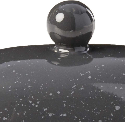 Boston Warehouse Speckleware Butter Dish with Lid, Charcoal...
