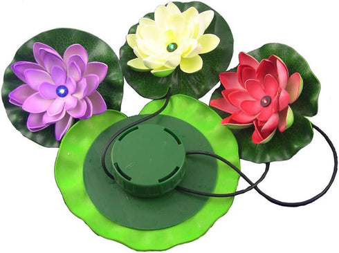 Floating Solar Lily Pads Lights for Pond Decor, 16"...