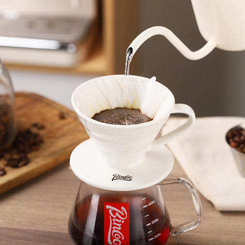 Bincoo Pour Over Coffee Dripper-V60 Ceramic Coffee Dripper Pour Over Cone Coffee Maker Size 01,Portable Coffee Maker For for Home, Cafe, Restauran...