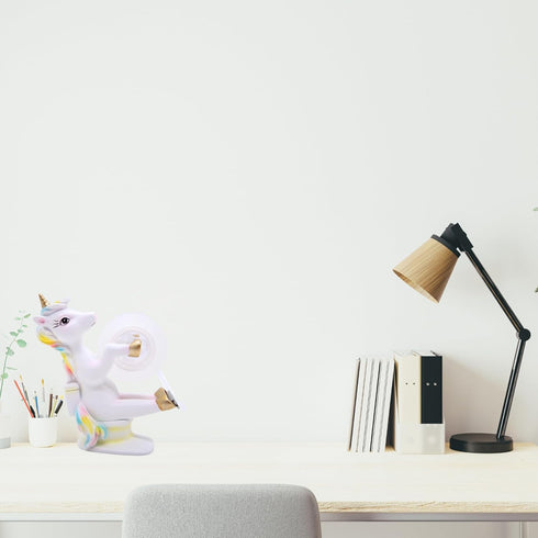 Unicorn Sitting on a Toilet Tape Dispenser, Unique Desk Accessory, Funny Office Supplies, 5.25 Inches...