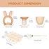 Baby Fruit Feeder Set, BPA Free Baby Food Feeder Food Grade Silicone Feeder for Baby with Freezer Tray and Pacifier Chain (Brown Rabbit)...