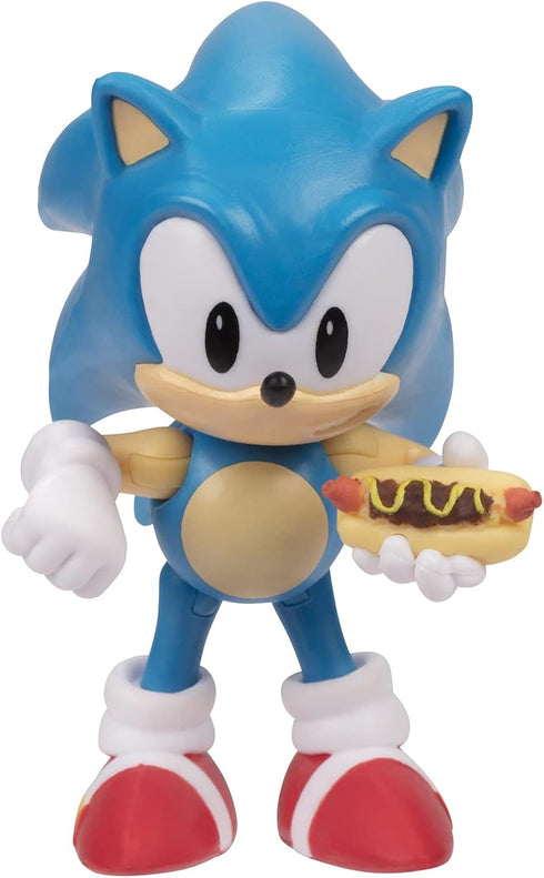 Sonic The Hedgehog 2.5-Inch Action Figure Classic Sonic with Hot Dog Collectible Toy...