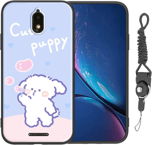 for Hot Pepper Serrano 3 Phone Case, for Hot Pepper Serrano 3 (A95B/A95C/A95J) Cover Fun Cute Dog Design Cartoon Animal Style with Lanyard Slim So...