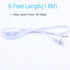 Lamp Cord with Switch, Extension Cord 6 Feet Flat Plug Wiring Stripped Ends Replacement for DIY and Repair Lights Cable (White)...