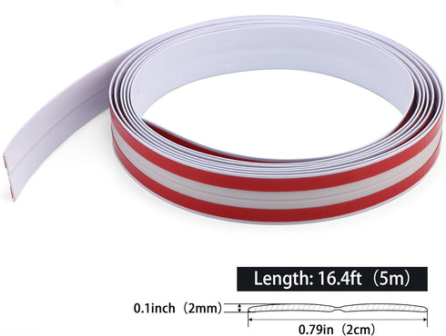 Multifunctional Wall Molding Trim & Corner Guards & Caulk Strip, Apply in Table Edge Door Frame Baseboard for Protection and Decoration, Shiny Whi...