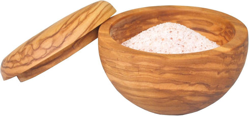 Naturally Med Olive Wood Sugar Pot/Salt Keeper...