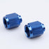 Aluminum Hardline Fitting - 6 AN Female Tube Nut and Sleeve For 3/8'' 9.52mm outer diameter alloy Tube Hose Line Fitting, Blue, Pack of 2...