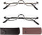 Half Reading Glasses?Metal Frame Readers for Women Men with Pouch (2 Pairs 3.0)...