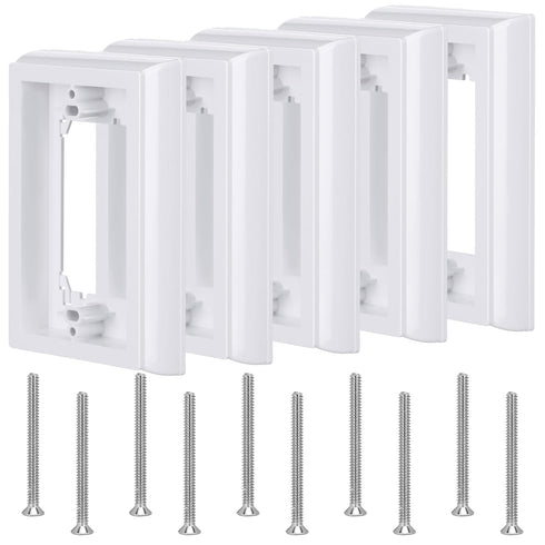 Kanayu 5 Pieces Electrical Box Extender Shallow Surface Box Extender Non Metallic Box Extender, 1 Gang, White...