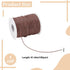 PH PandaHall 1mm Waxed Cord,100 Yards Waxed Cotton Cord Brown Waxed Thread Beading String Waxed Craft String for Bracelet Necklace Jewelry Waist B...