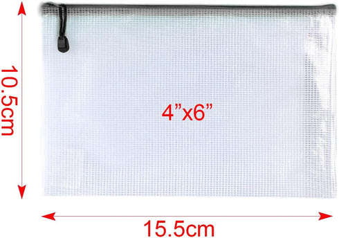 Oaimyy-16Pcs, Mesh Zipper Pouch Document Folders Bag & Plastic Zip File Folders for School Office Supplies, Travel,Puzzles Games Organizing Storag...