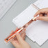 Clear Acrylic Stapler Rose Gold Desktop Stapler Cute Mini Staplers for No.10 Staples Refill, Heavy Duty Office Stapler Desk Accessiories for Offic...