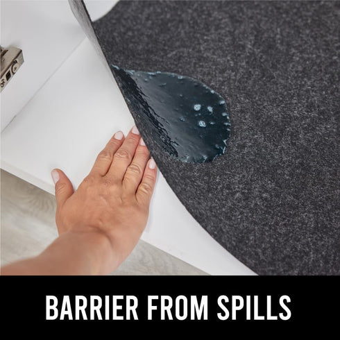 GORILLA GRIP LeakGuard Non-Adhesive Under Sink Mat for Kitchen Cabinet, 24x40, Waterproof Quick Dry Shelf Liner, Durable Absorbent Felt Mats for B...