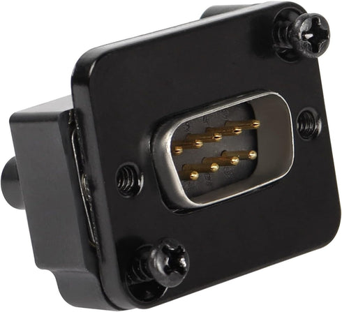 QIANRENON DB9 Panel Mount Straight Through Connector 9-pin RS232 Serial Male to Male Panel Mount Socket Converter Coupler, for Communication Netwo...