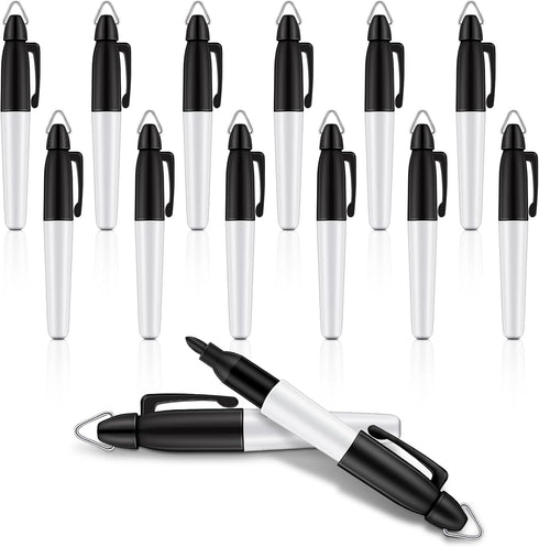 12 Pcs Permanent Markers Bulk Quick Drying Fine Point Tip Marker for Nurse Badge Waterproof Mini Hook Permanent Badge Ring Golf Ball Marker Keycha...