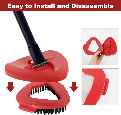 1 Pack Scrub Brush Mop Replace Head Compatible with O Cedar 1 Tank System, 360 Degree Cleaning Bathroom Shower Floor Scrubber Mop Head Replacement...