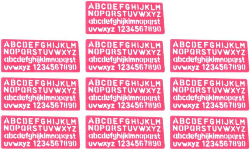 32pcs Ruler Painting Supplies Drawing Templates Multipurpose Stencil Painting Tools Drawing Alphabet Stencils Paint Stencil Number Alphabetic Temp...