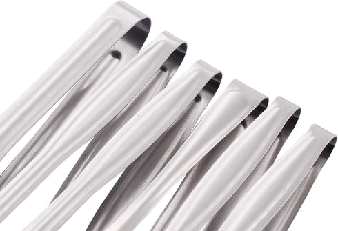 Small Serving Tongs Set 6-Inch Appetizer Tongs Stainless Steel Mini Tongs, Set of 6...