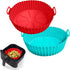 2 Pack Air Fryer Silicone Liners Pot for 3 to 5 QT, Basket Bowl, Replacement of Flammable Parchment Paper, Reusable Baking Tray Oven Accessories, ...