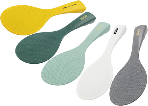 Non Stick Rice Scooper - Silicone Standing Rice Spoon Paddle - Professional Rice Potato Server Spatula Heat Resistant Rice Cooker Spoon (1 Pack, B...