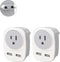 2 Pack Europe Travel Plug Adapter with 2 USB Ports and 1 AC Type Output Adapter, USA to Most of Europe, EU, Iceland, Spain International Power Plu...