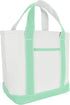 DALIX 14" Mini Small Cotton Canvas Party Favor Wedding Gift Tote Bag in Mint Green...