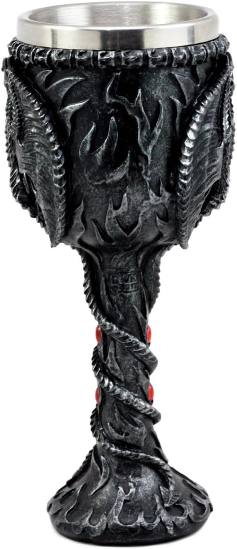 Ebros Legend Of The Thrones Drogon Blood Fire Dragon Wine Goblet Chalice 6oz Capacity Party Hosting Beverage Cup Dungeons And Dragons Gothic Fanta...