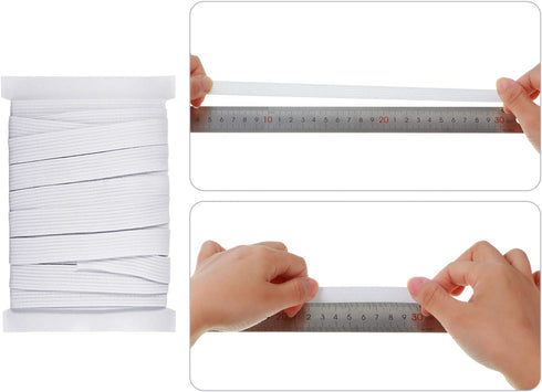 Shappy Elastic for Sewing Knit Elastic Band(1/2 Inch X 11 Yards,White)...