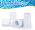 4pcs 1-1/2 Inch Pool Vacuum Hose Cuff, Spiral Wound Swimming Pool Hose Connector Replacement White Sturdy Durable Plastic Threaded Hose Accessorie...