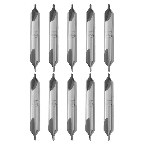 Utoolmart 10 Pcs Center Drill Countersink Lathe Bit Mill Tool, Combined Drills Plain Type A 1mm x 4mm, Combined Countersinks Drills Set Tool, HSS-...