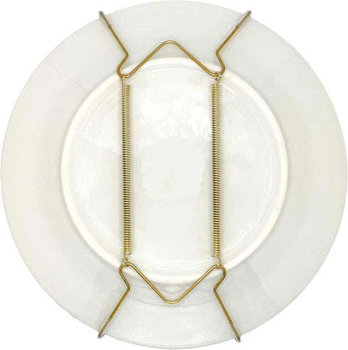 Rocky Mountain Goods ProSource Plate Hanger for Wall and Mounting Hardware - Fits Decorative Plates and Platters - Heavy Duty Polished Brass - Non...