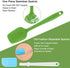 uxcell Silicone Spatula Set Heat Resistant Kitchenware Flipping Turner Non Stick Spatula for Cooking Baking and Mixing Green...