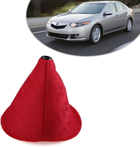 Zhengsheng Universal Shift Boot Cover,Fabric Shifter Manual/Auto Shift Knob Boot Dust Cover,Red...
