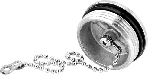 1Pack Cabin Hardware Deck Fill Cap 316 Stainless Steel Boat Accessories Boat Parts Deck Fill Replacement Cap Silver (Size: with 2" hose)...