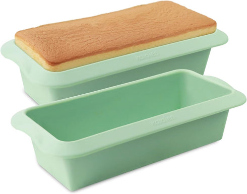 Silicone Bread Loaf Pans (2 Pack) - Nonstick Silicone Baking Mold for Homemade Bread, Brownies and Pound Cakes QLG0112-10.8x5.4x2.6 inch...