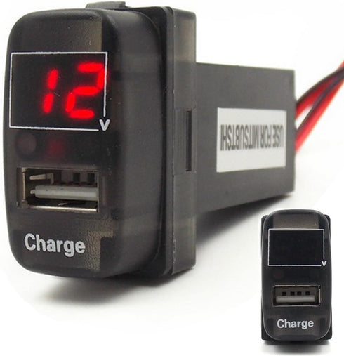 Special 5V 2.1A USB Interface Socket Car Charger and Voltmeter Use for Mitsubishi...