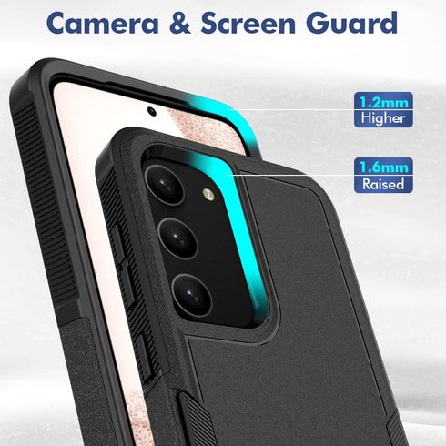 for Samsung Galaxy S23 Case: Dual Layer Protective Heavy Duty Cell Phone Cover Shockproof Rugged with Screen Protector - Military Protection Bumpe...