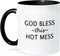 3dRose mug_221115_4 GOD BLESS THIS HOT MESS - Two Tone Black Mug, 11oz...