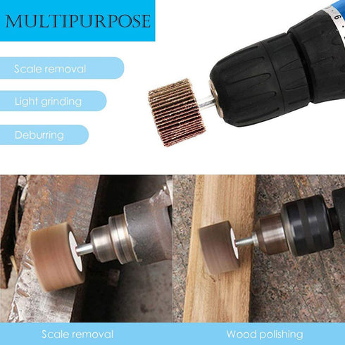 40 Pcs 1/8” Shank Flap Wheels Set, 10pcs of Each 60/80/120/240 Grits Abrasive Sandpaper Flap Sanding Wheel Grinding Head Rotary Tool for Grinding ...